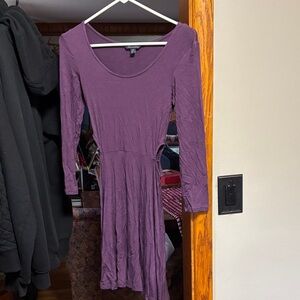 Purple Long Sleeve Dress